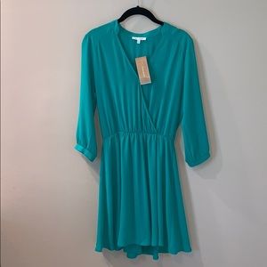 Francesca’s faux wrap dress SMALL NWT